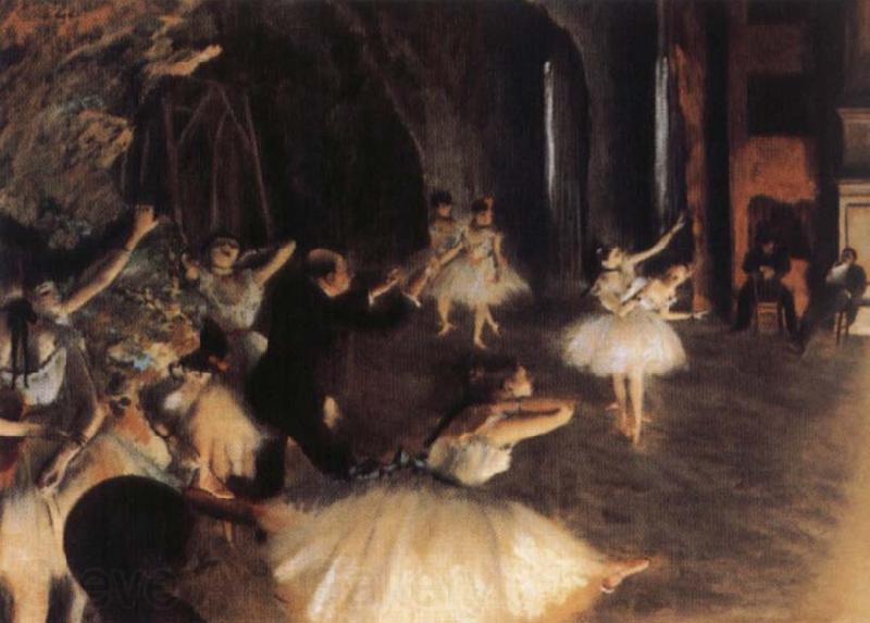 Germain Hilaire Edgard Degas The Rehearsal of the Ballet on Stage Germany oil painting art